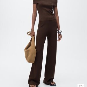 Mango STRAIGHT KNITTED PANTS *NWT*